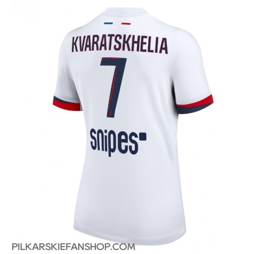 Koszulka piłkarska Paris Saint-Germain Khvicha Kvaratskhelia #7 Strój wyjazdowy dla kobiety 2025-26 tanio Krótki Rękaw Koszulka piłkarska Paris Saint-Germain Khvicha Kvaratskhelia #7 Strój wyjazdowy dla kobiety 2025-26 tanio Krótki Rękaw